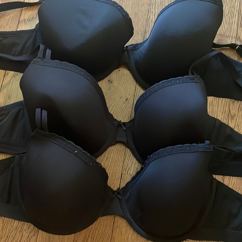 AERIE Black Bras, Bundle of Three! Women’s Size 36DD, Good Condition, Some Flaws